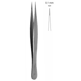 Pęseta mikrochirurgiczna czubek 0,1 mm MK23 prosta
