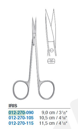 Nożyczki do tęczówki Surgical 012-270-115 proste