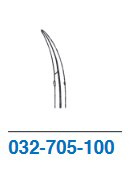 Nożyczki Micro 032-705-100 ostre, zagięte