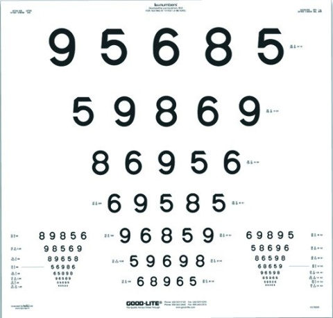 Tablica cyfry LEA ETDRS CHART , 3 m 52065-A Tablica cyfry LEA ETDRS CHART , 3 m 52065-A