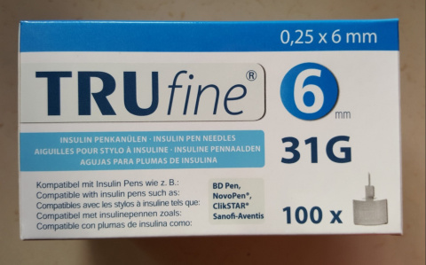 TRUfine igły do penów 31G - 6mm TRUfine igły do penów 31G - 6mm