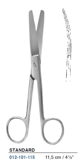 Surgical scissors STANDARD 012-101-115 bent