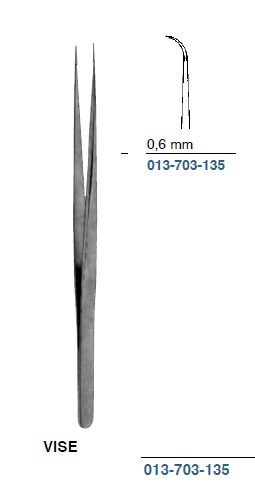 VISE MICRO-Suture Tying Forceps curved