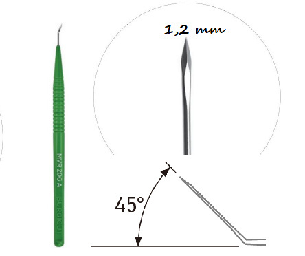 SVR20A MVR Angled 45 ° 20G 1.2 mm OPHTHALMIC MIKRO KNIFE