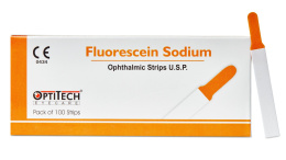 Paski FLUORESCEIN SODIUM fluoresceinowe 100 szt Optitech
