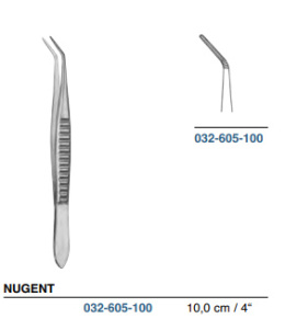 NUGENT tweezers 10.0 cm 032-605-100 bent