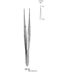 Straight tweezers with tooth, 1 mm OK23