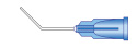 INOX Bent cannula 23G x 4/5 bent 45° 0.6 x 22 mm