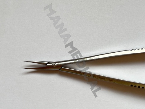 Igłotrzymacz CASTROVIEJO zakrzywiony 019-130-140TT