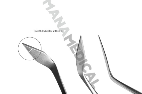 Slit Angled 2,4 mm Double-Bevel OPHTHALMIC MIKRO KNIFE