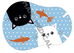 Ortopad czarny i biały Koty JUNIOR