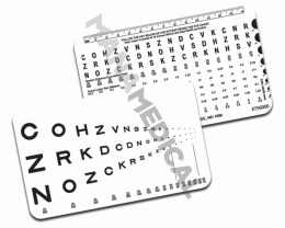 Tablica litery Sloan (RUNGE) , kieszonkowa 40 cm 756000 52106