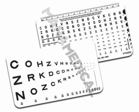 Tablica litery Sloan (RUNGE) , kieszonkowa 40 cm 756000 52106