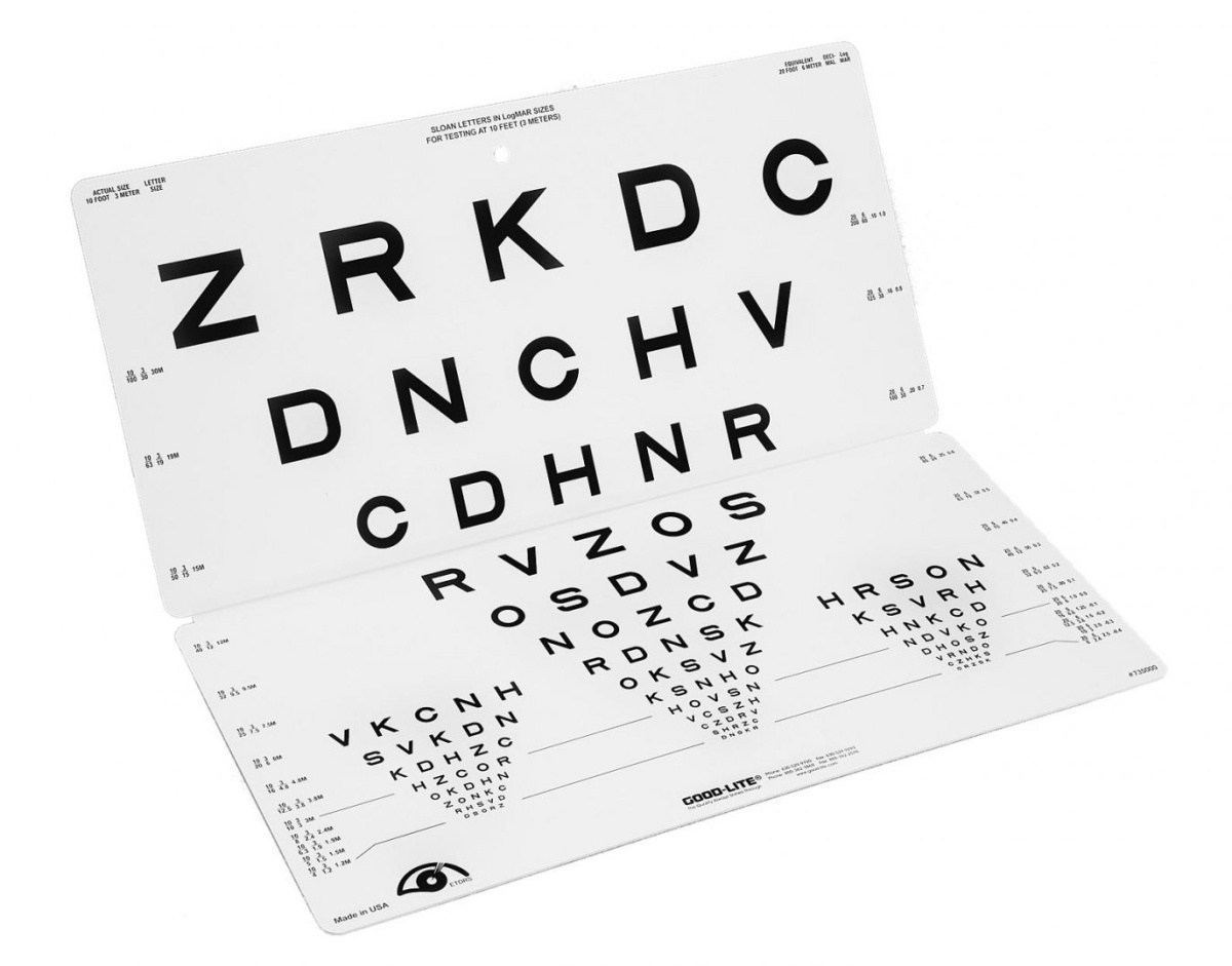 Sloan Letters Folding Eye Chart 52180