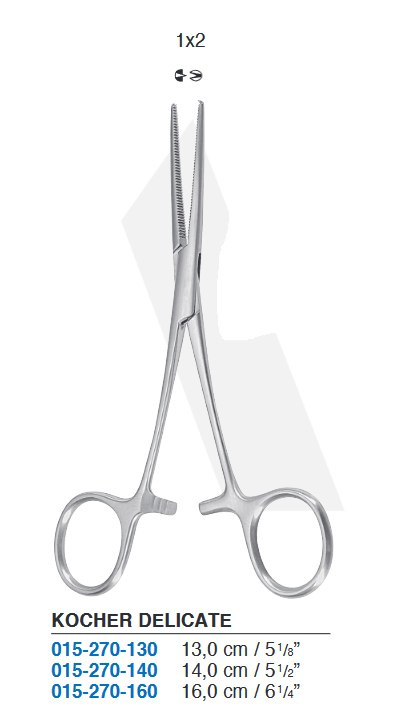 Straight Forceps KOCHER DELICATE 015-270-140 Straight Forceps KOCHER DELICATE 015-270-140