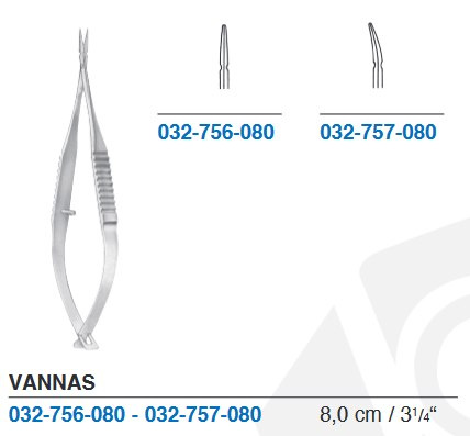 Iridectomy Scissors VANNAS 032-757-080 Iridectomy Scissors VANNAS 032-757-080