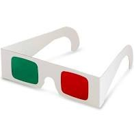 Red-green anaglyph glasses, carton Red-green anaglyph glasses, carton