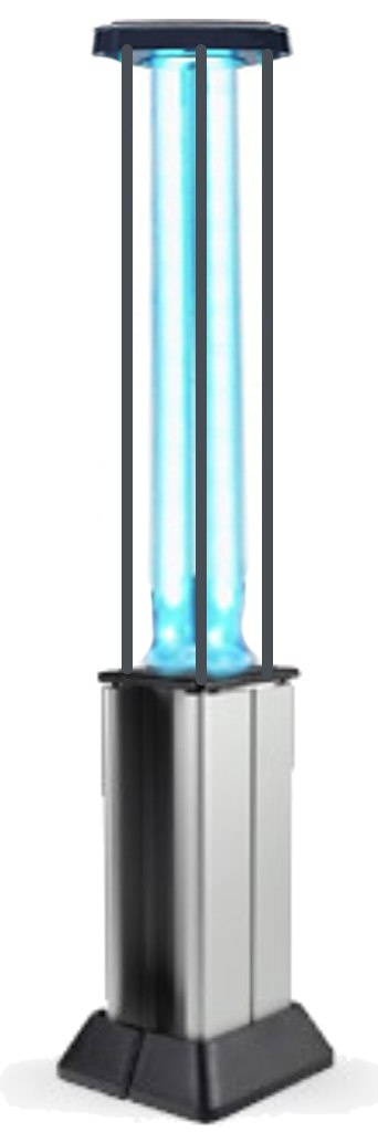 Lampa UV-C SALUS - statyw 110 do 50 m2