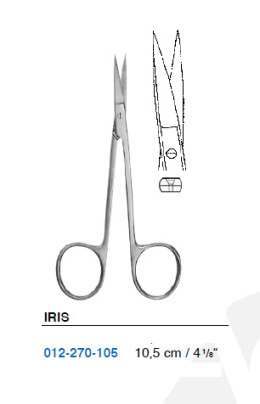 Surgical iris scissors 012-270-105