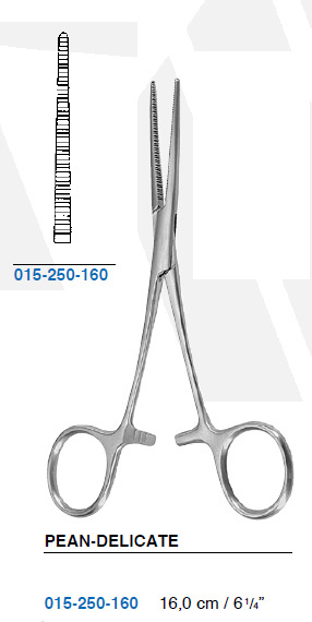 Straight forceps PEAN-DELICATE 015-250-130