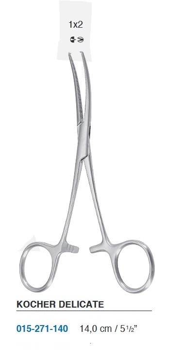 Straight Forceps KOCHER DELICATE 015-270-140 Straight Forceps KOCHER DELICATE 015-270-140