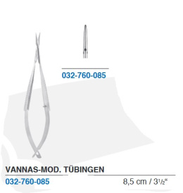 Nożyczki do irydektomii Vannas Mod, Tubingen 032-760-085