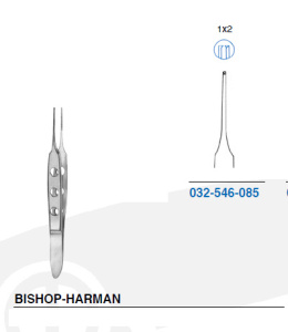 Pęseta Bishop Harmon prosta z ząbkiem 032-546-085