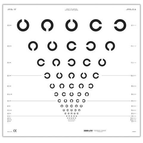 LANDOLT C ETDRS TRANSLUCENT DISTANCE CHART