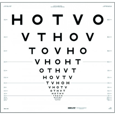 HOTV ETDRS CHART FOR 13FT/4M