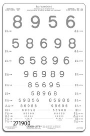 LEA NUMBERS® LOW CONTRAST CHARTS FOR ILLUMINATED CABINETS