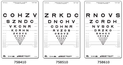 66 cm Sloan Letters Intermediate Distance Charts 52188 66 cm Sloan Letters Intermediate Distance Charts 52188