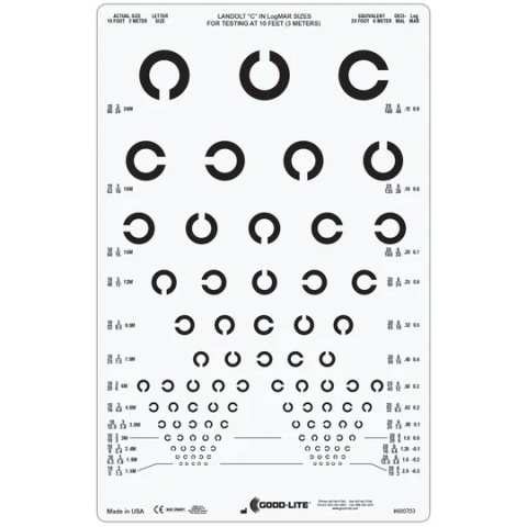 LANDOLT C DISTANCE CHART