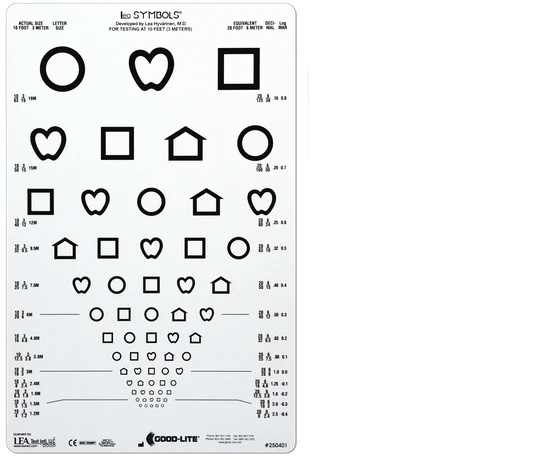 LEA SYMBOLS® 13-LINE TRANSLUCENT DISTANCE CHART, 3 m 52112 LEA SYMBOLS® 13-LINE TRANSLUCENT DISTANCE CHART, 3 m 52112