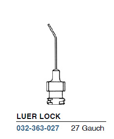 LUER-LOCK 27G cannula, 032-363-027 curved