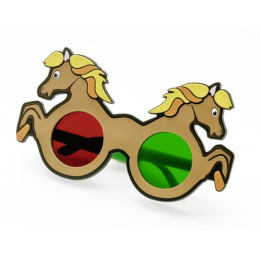 Okulary czerwono-zielone anaglifowe Konie, 53007