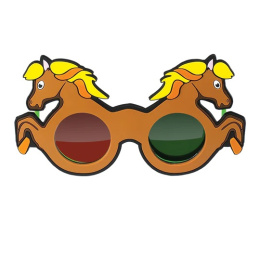 Red-green glasses, horse